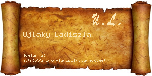 Ujlaky Ladiszla névjegykártya
